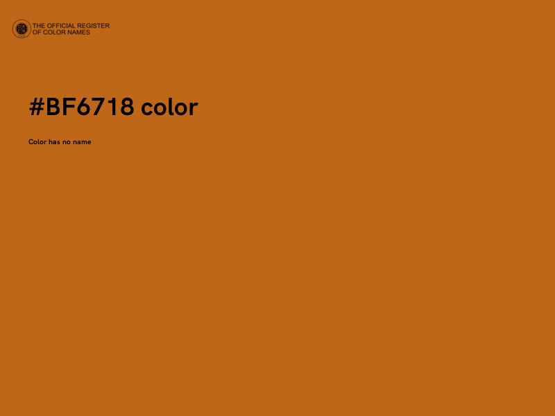 #BF6718 color image