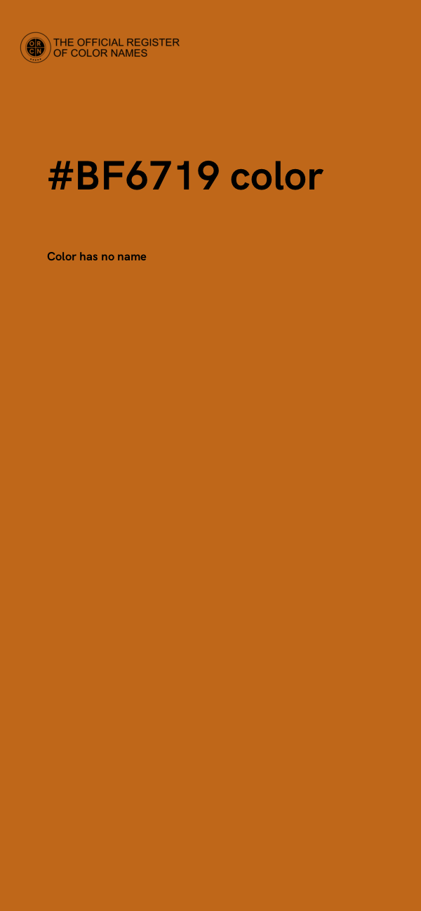 #BF6719 color image
