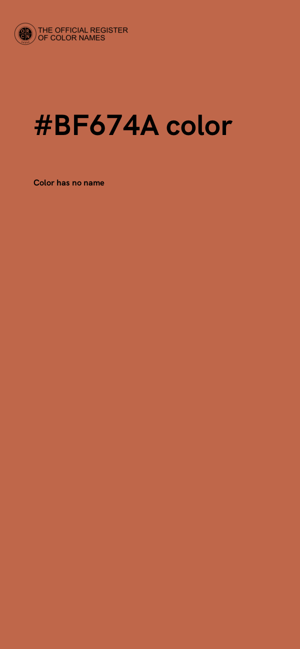 #BF674A color image