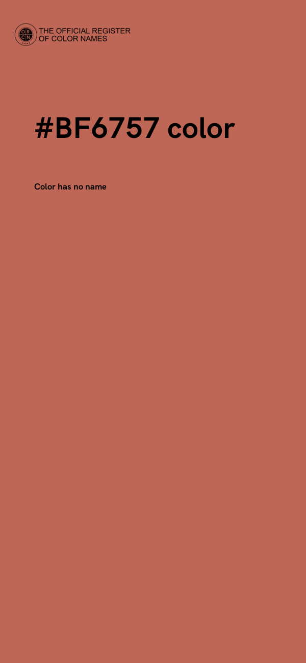 #BF6757 color image