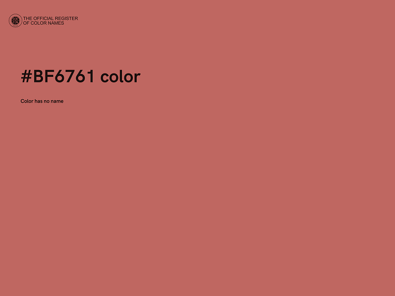 #BF6761 color image