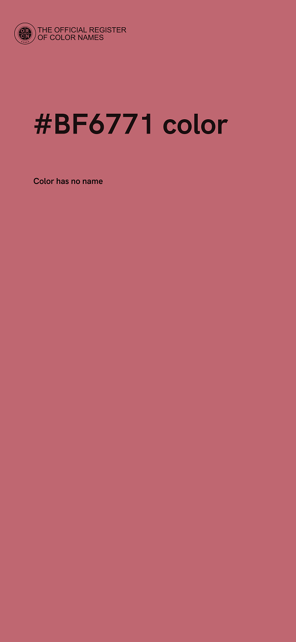 #BF6771 color image