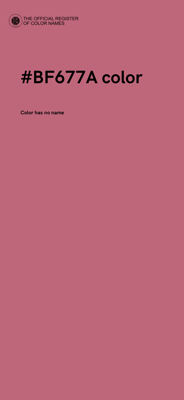 #BF677A color image