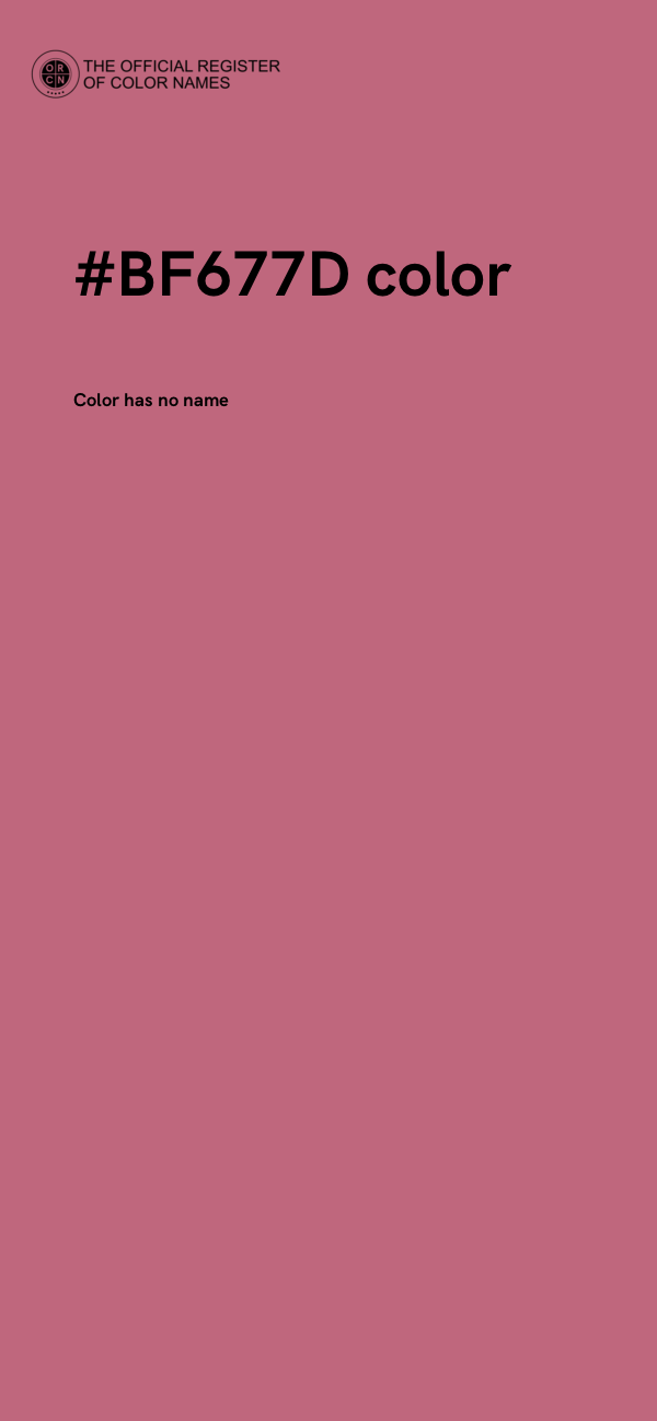 #BF677D color image