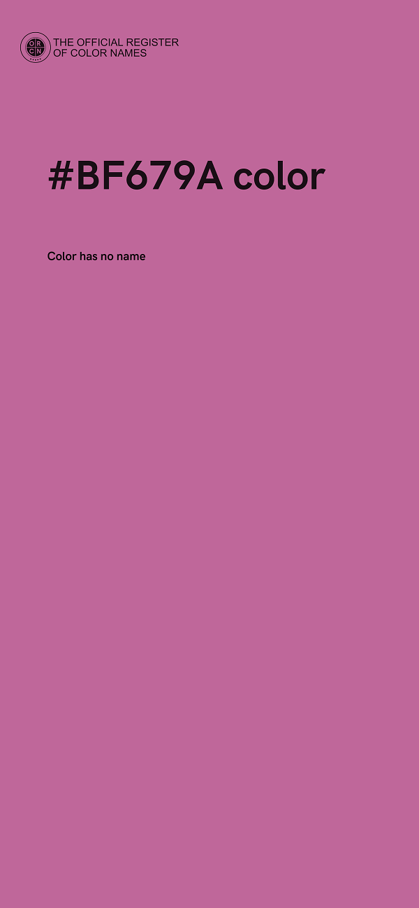 #BF679A color image