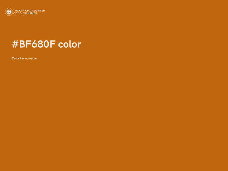 #BF680F color image