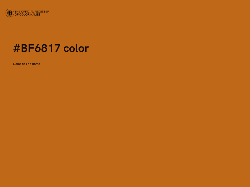 #BF6817 color image