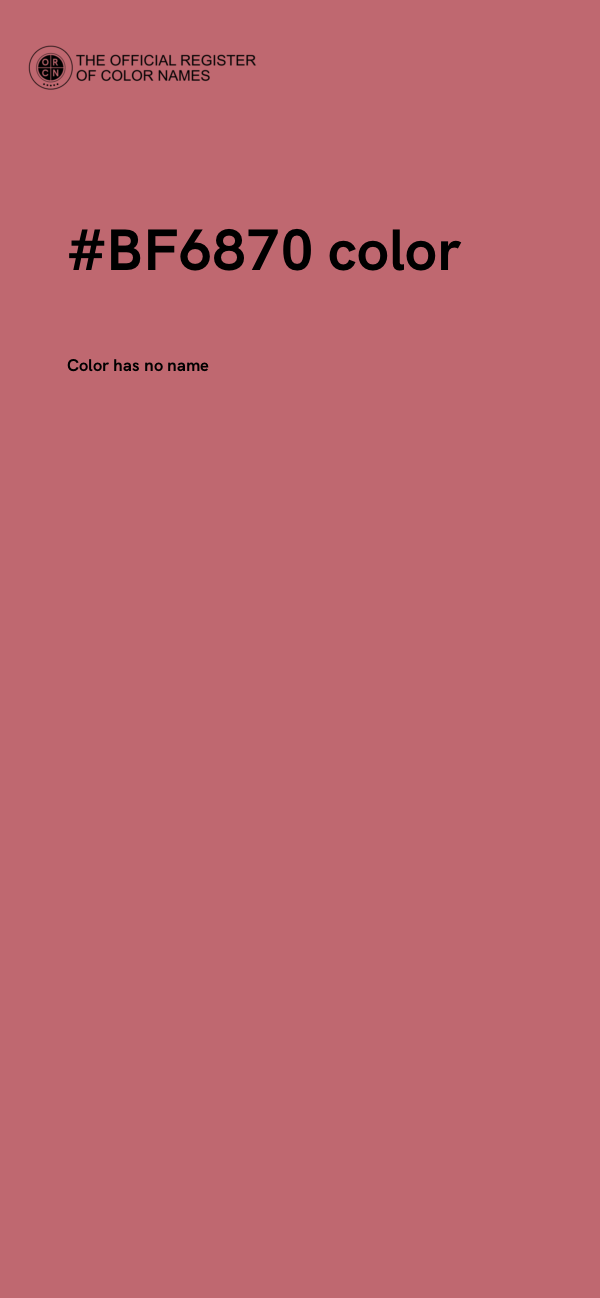 #BF6870 color image