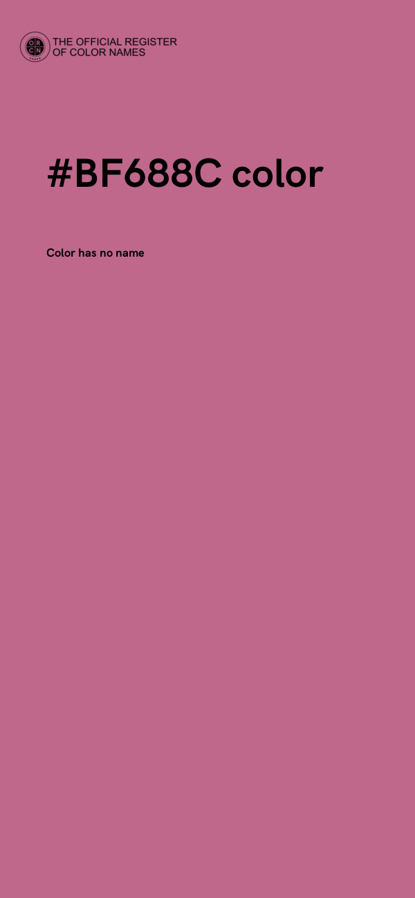 #BF688C color image