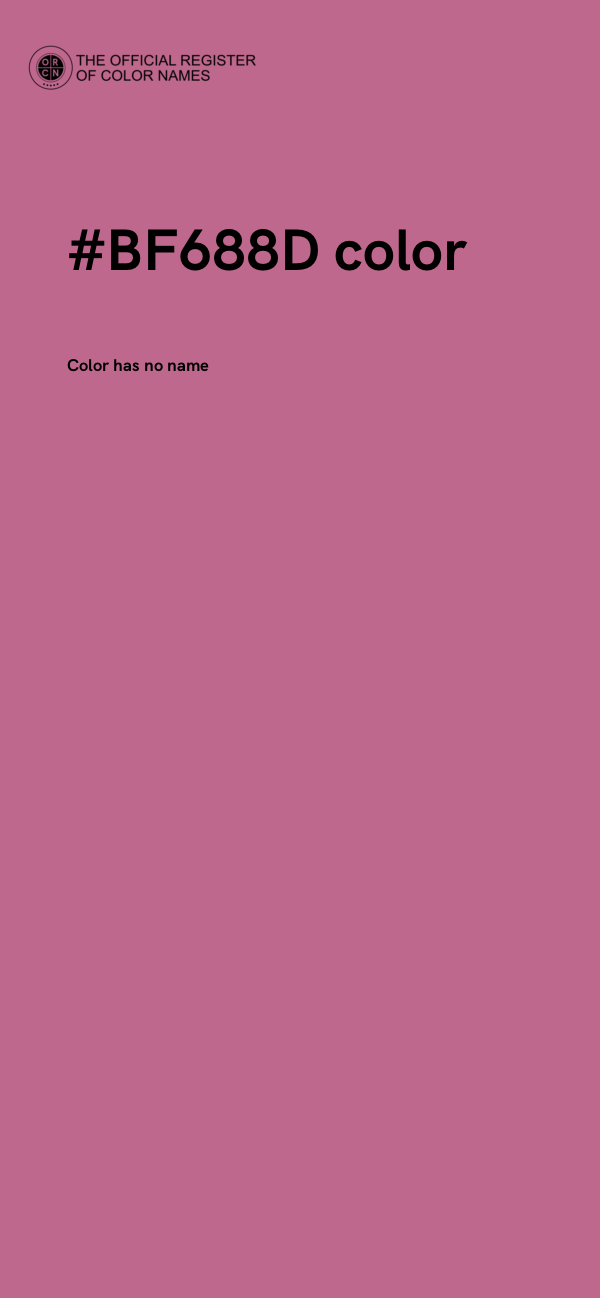 #BF688D color image