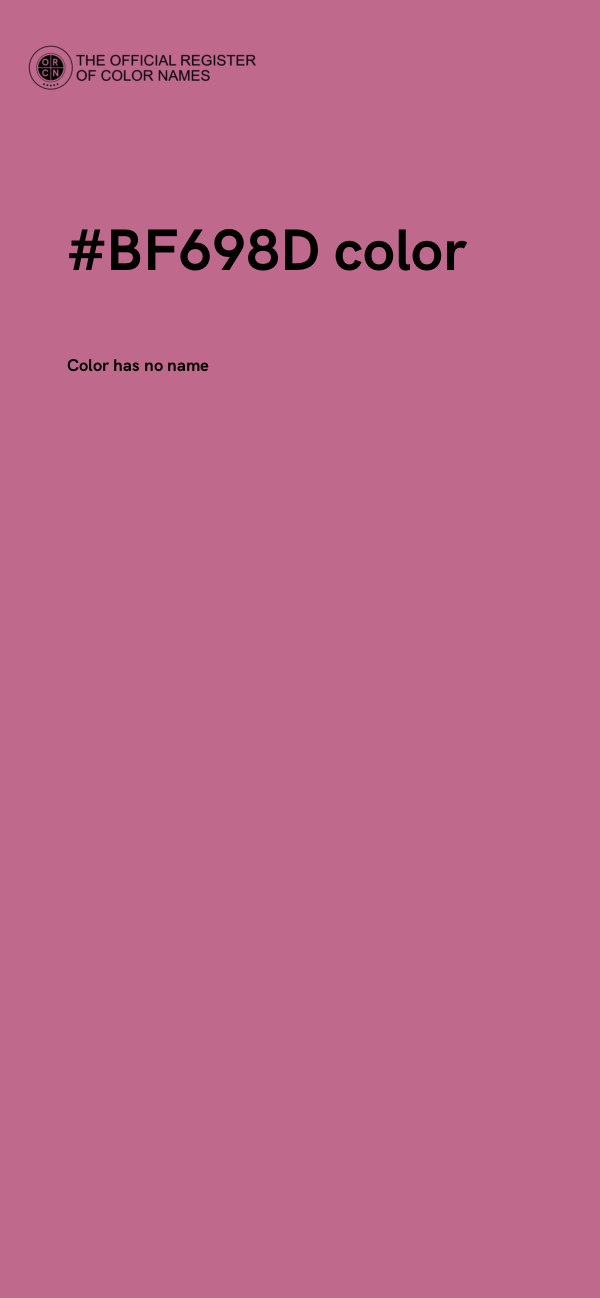 #BF698D color image