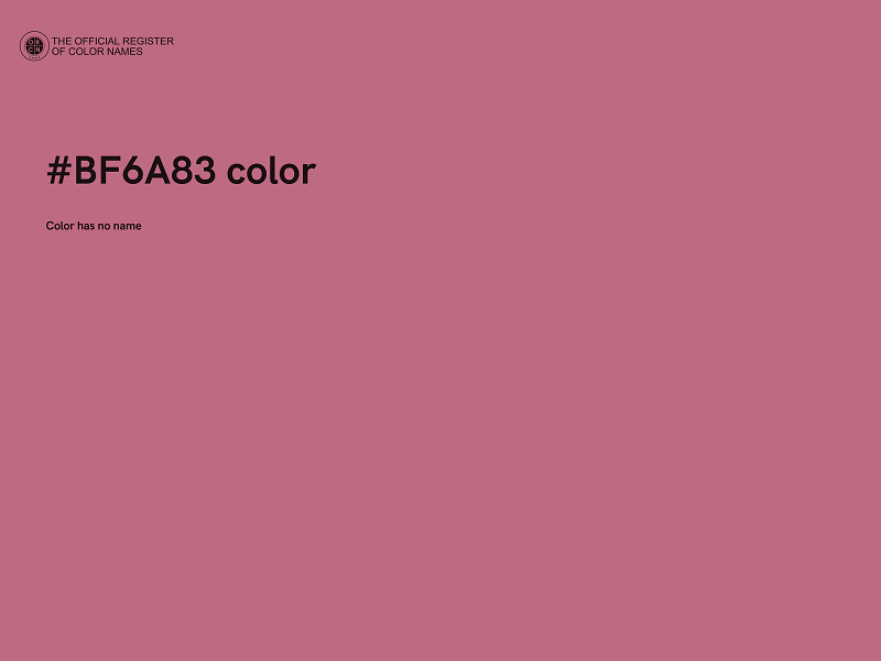 #BF6A83 color image