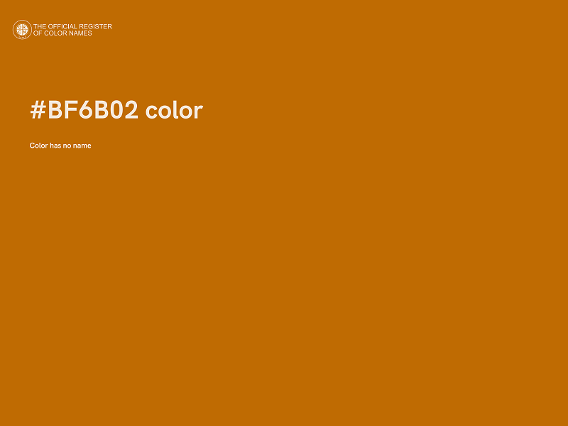 #BF6B02 color image