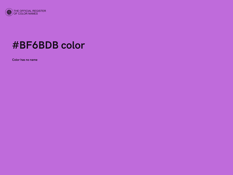 #BF6BDB color image