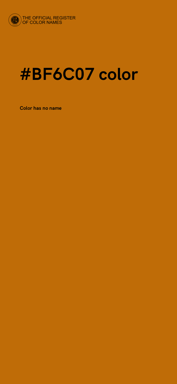#BF6C07 color image