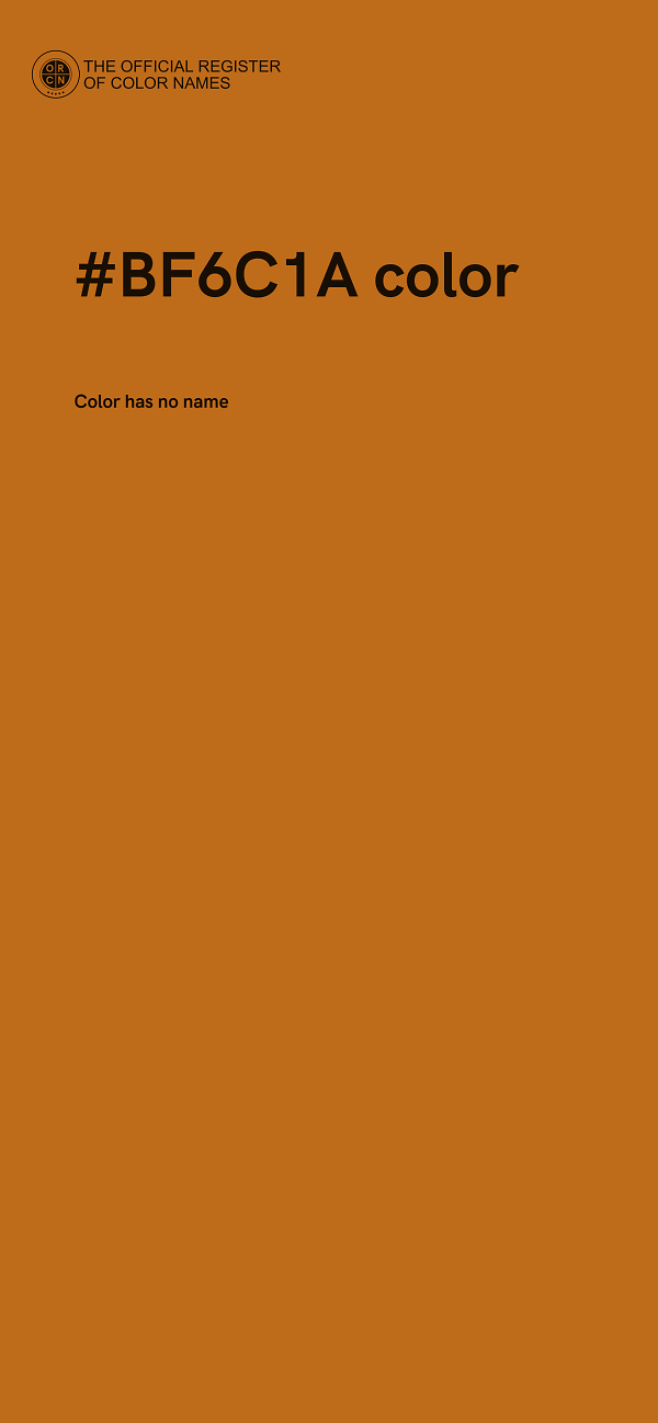 #BF6C1A color image