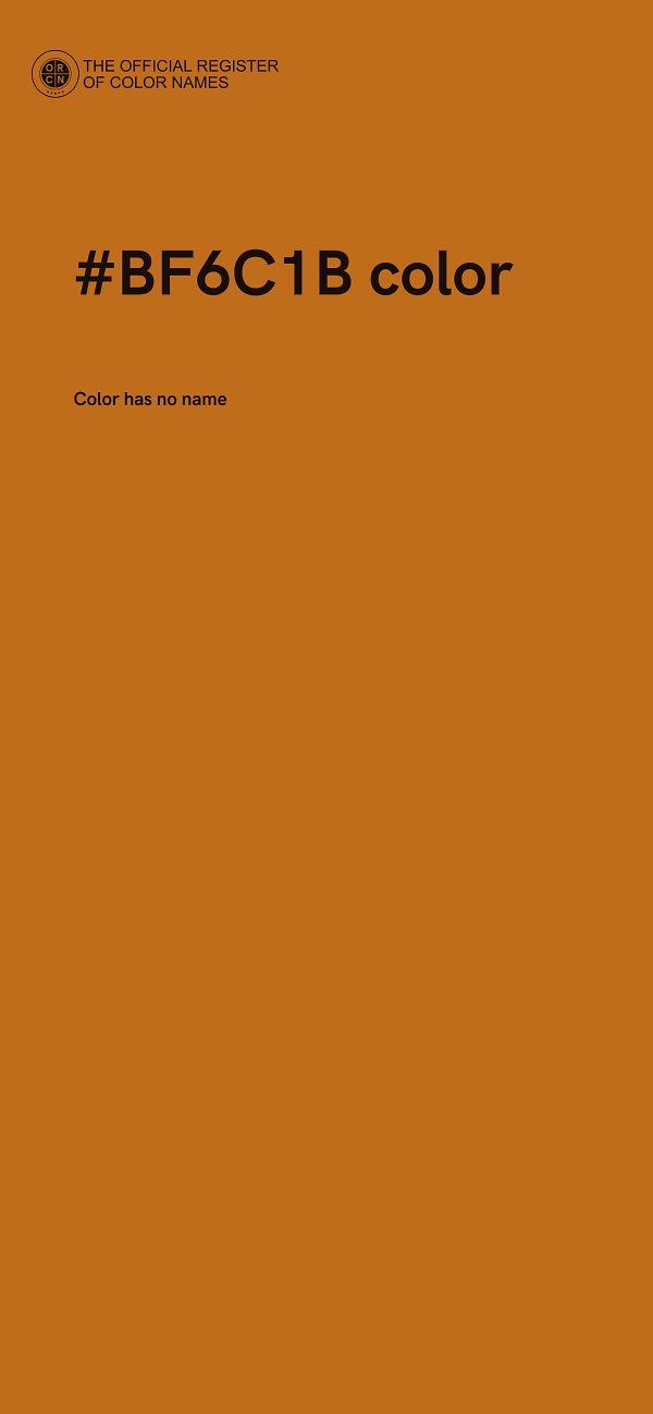 #BF6C1B color image
