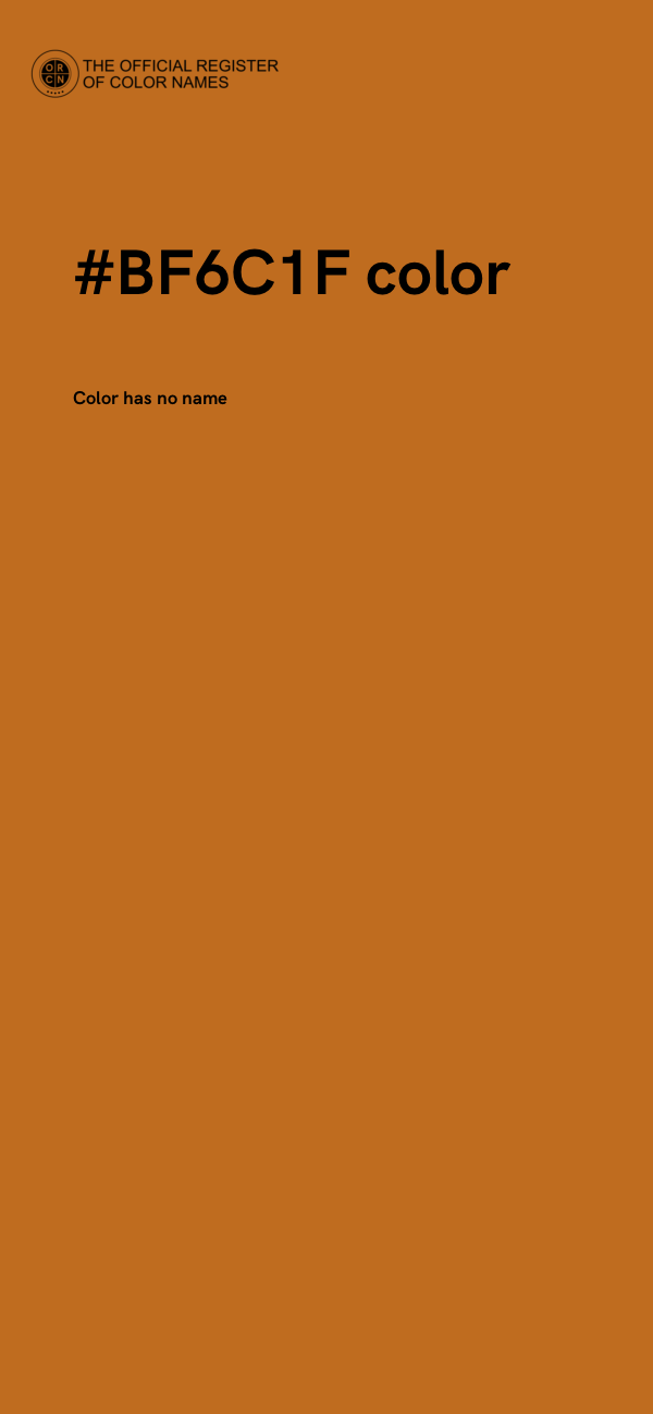 #BF6C1F color image