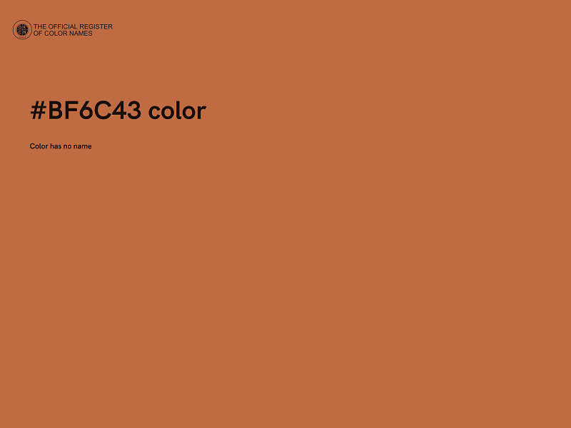 #BF6C43 color image