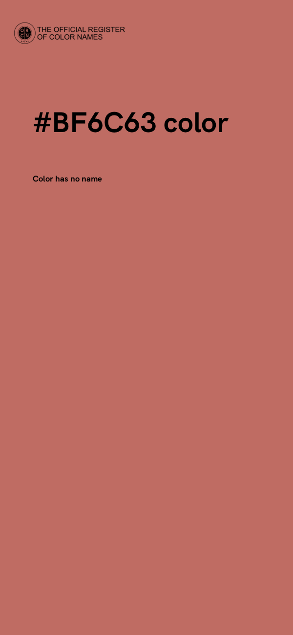 #BF6C63 color image