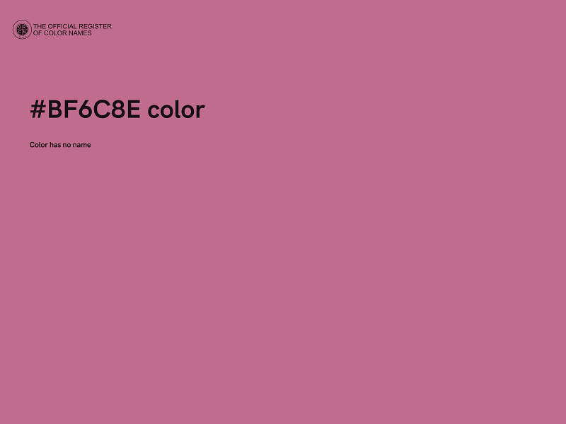 #BF6C8E color image