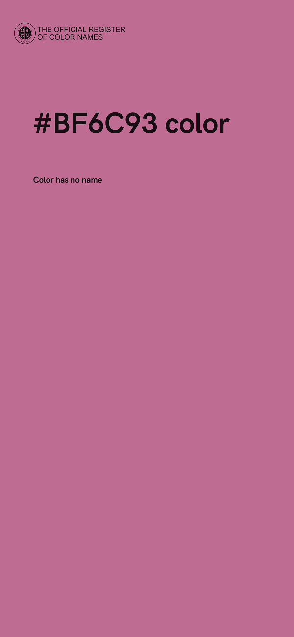 #BF6C93 color image