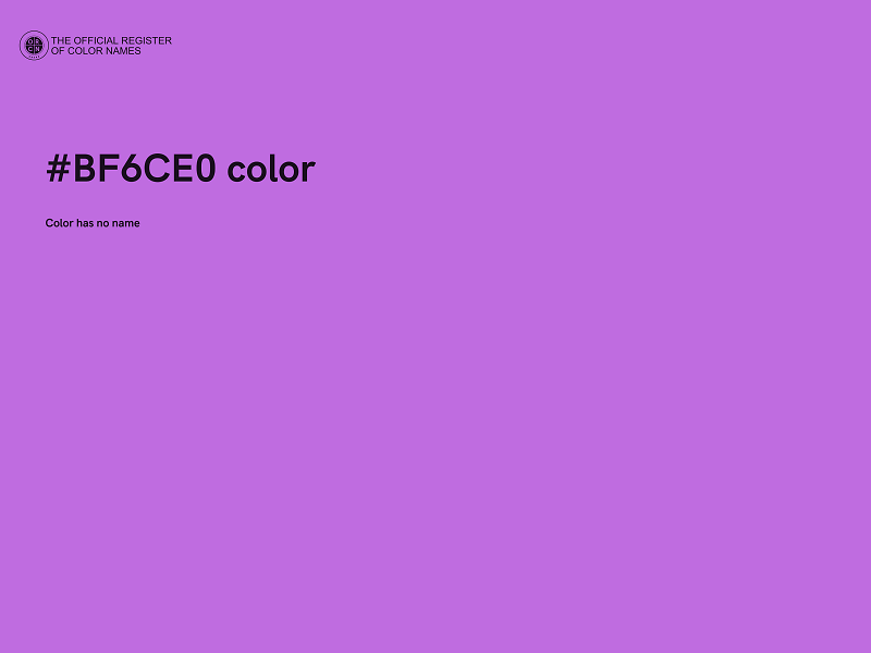 #BF6CE0 color image