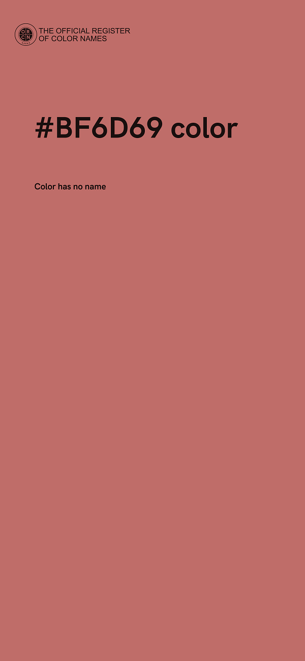 #BF6D69 color image