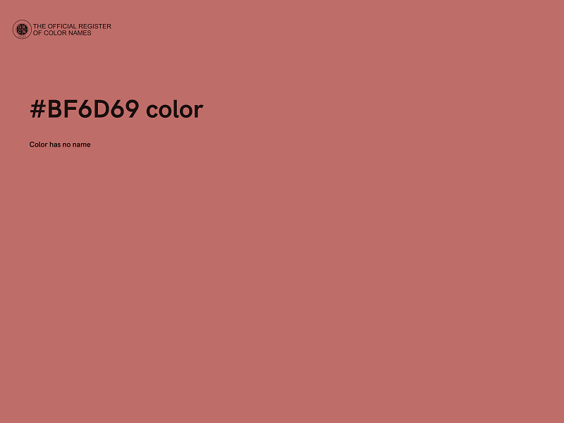 #BF6D69 color image