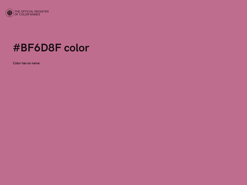 #BF6D8F color image