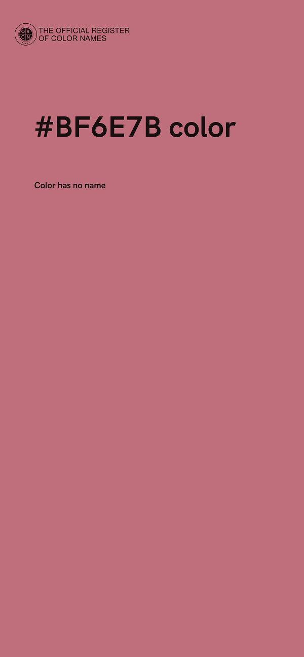 #BF6E7B color image