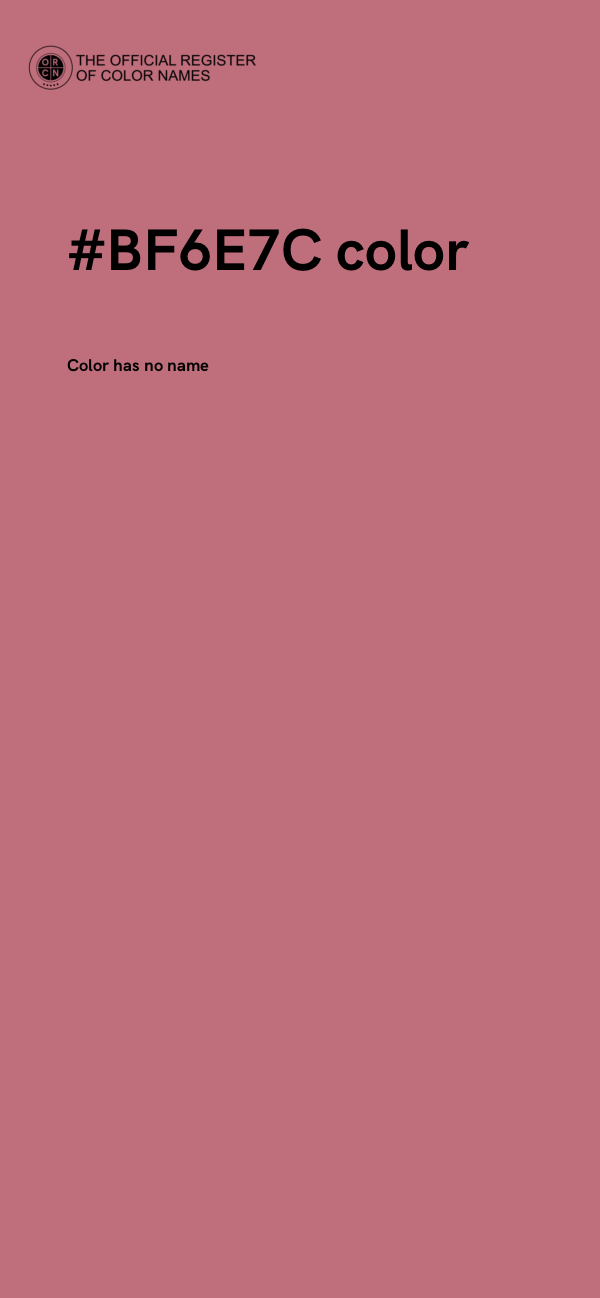 #BF6E7C color image