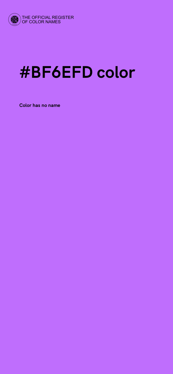 #BF6EFD color image