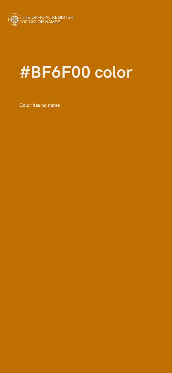 #BF6F00 color image