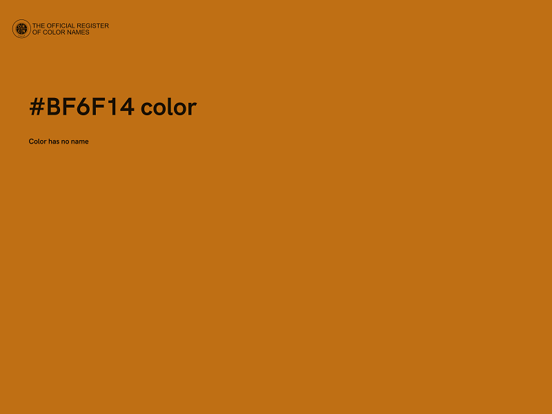 #BF6F14 color image