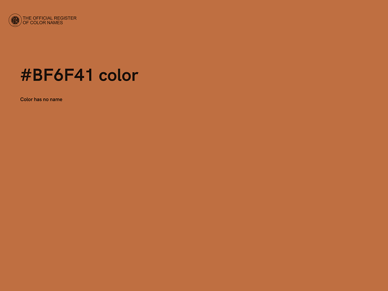 #BF6F41 color image