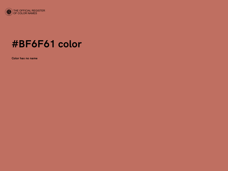 #BF6F61 color image