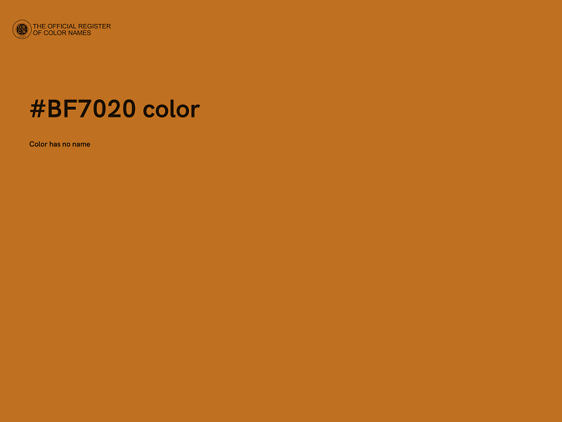 #BF7020 color image