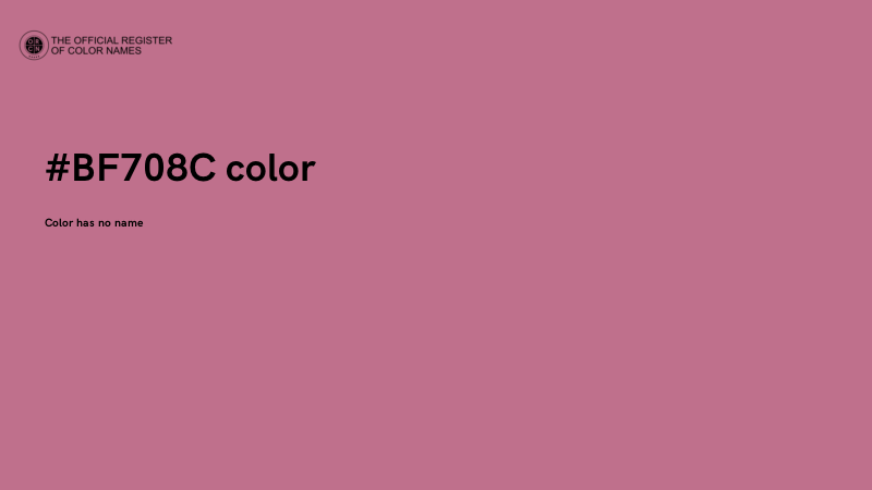 #BF708C color image