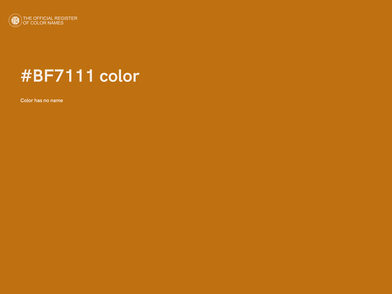 #BF7111 color image