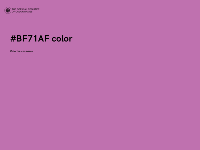 #BF71AF color image