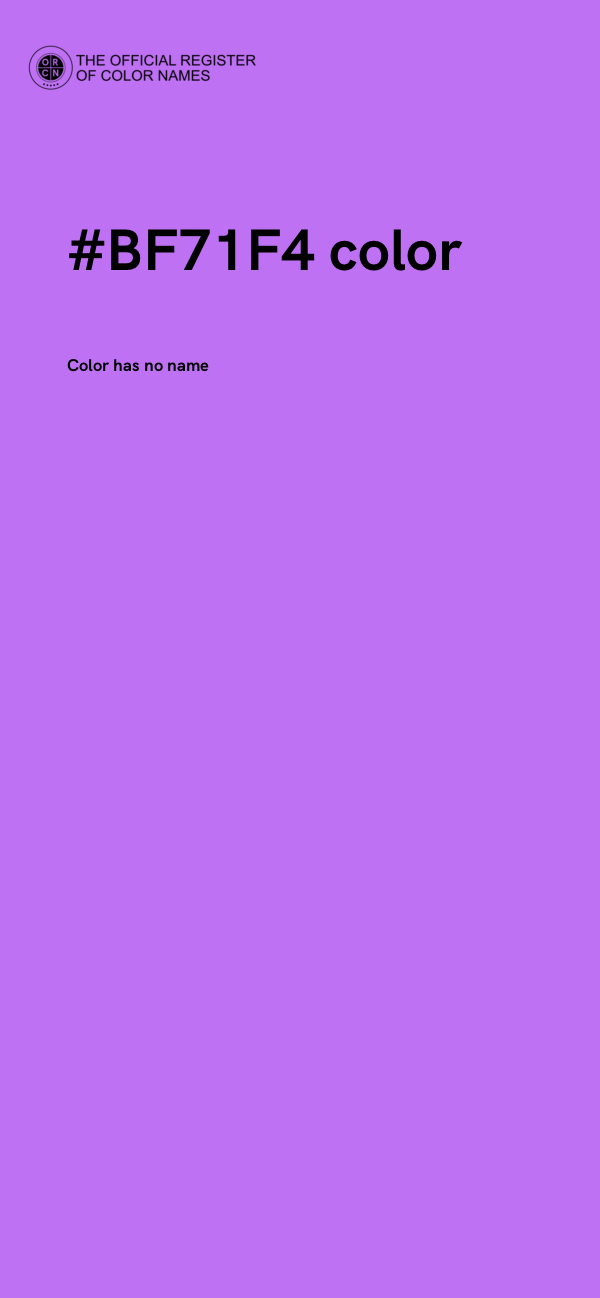 #BF71F4 color image