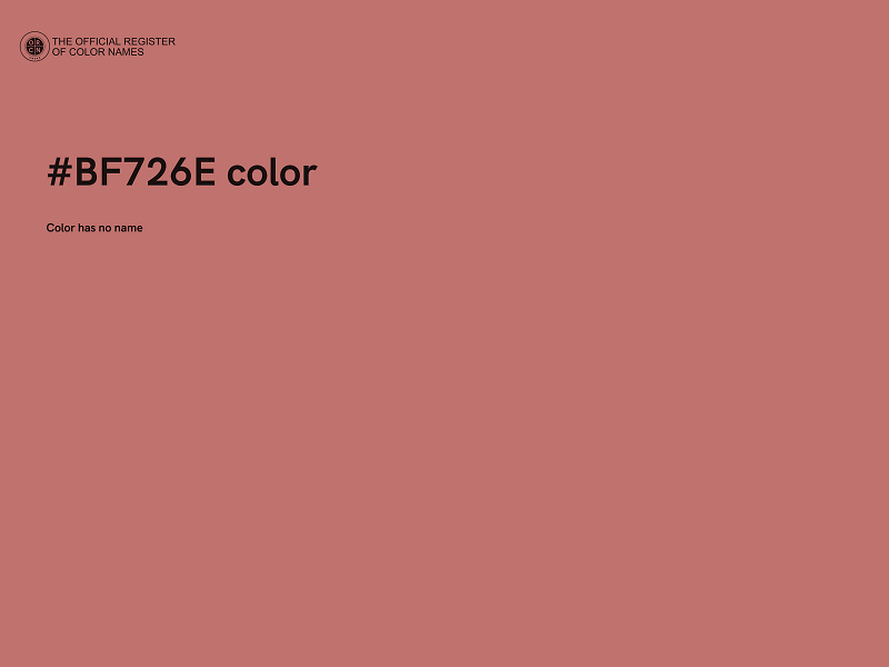 #BF726E color image