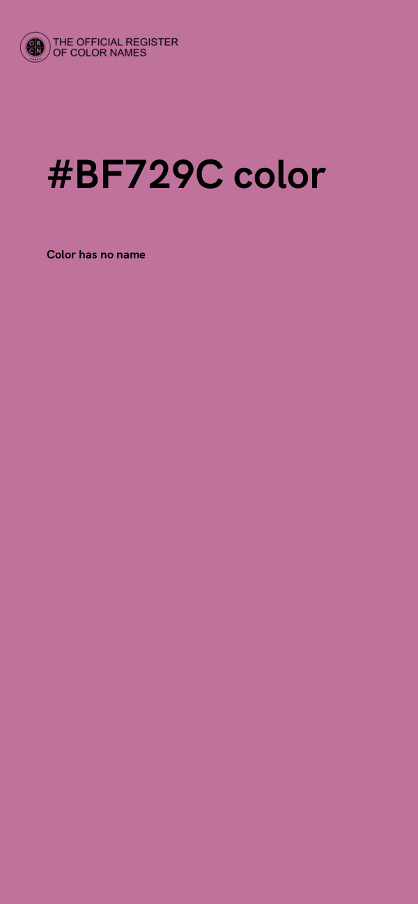#BF729C color image