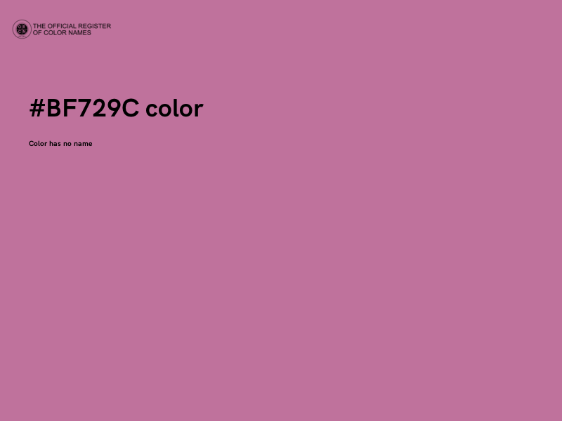 #BF729C color image