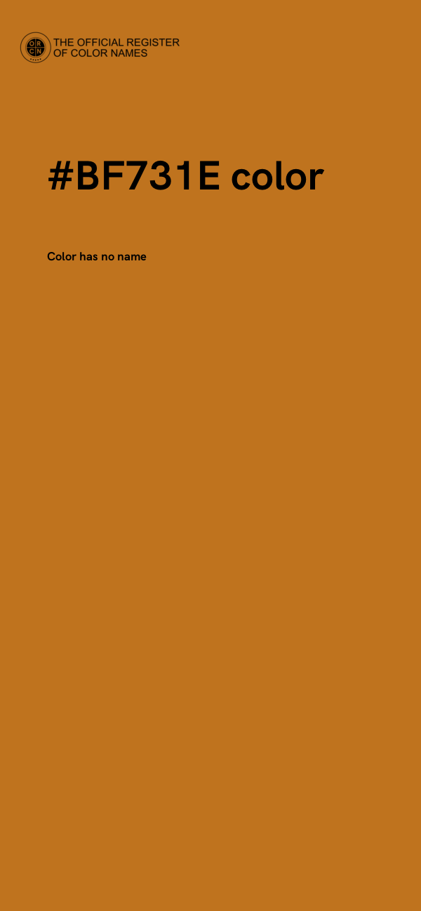 #BF731E color image