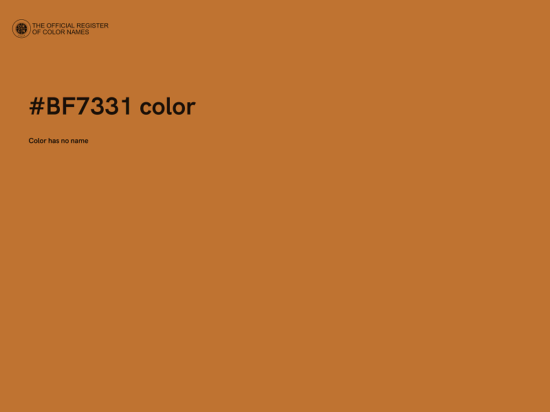 #BF7331 color image
