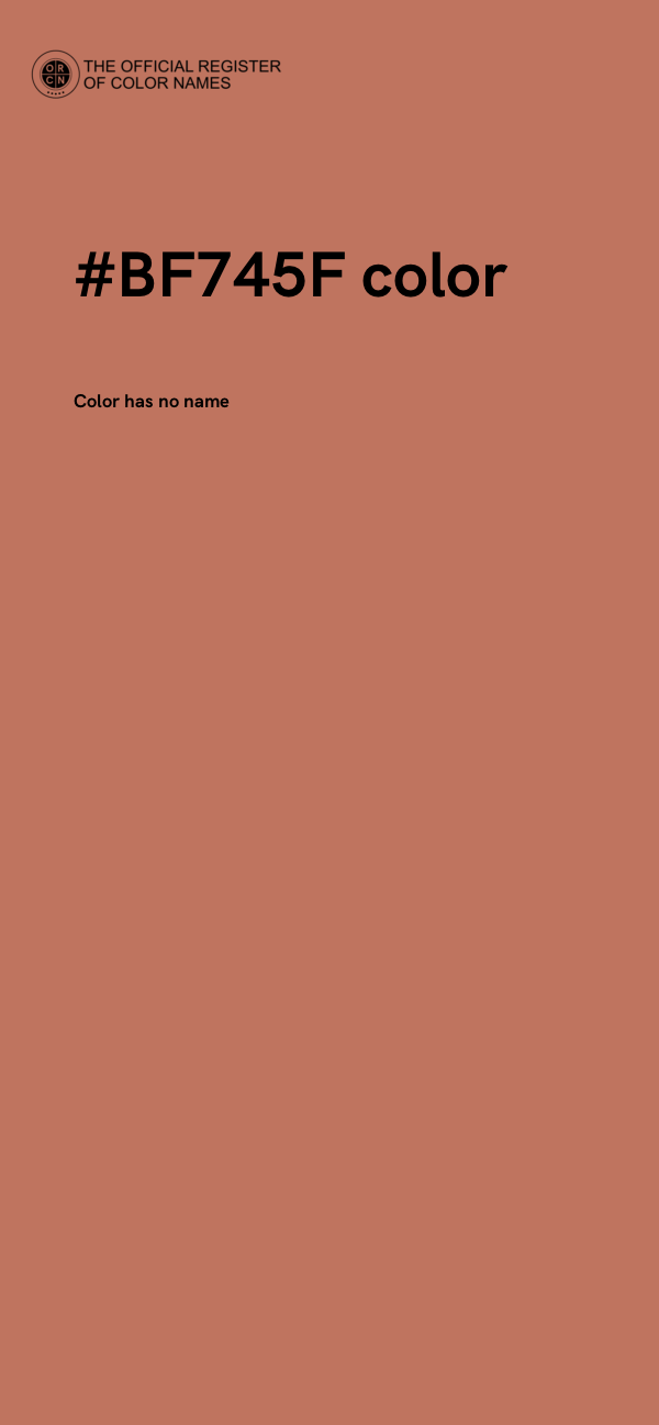 #BF745F color image