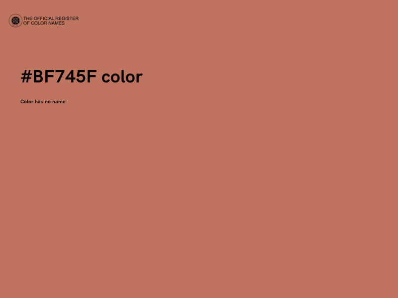 #BF745F color image