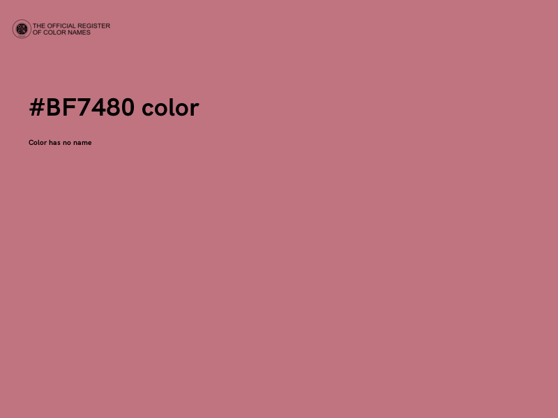 #BF7480 color image
